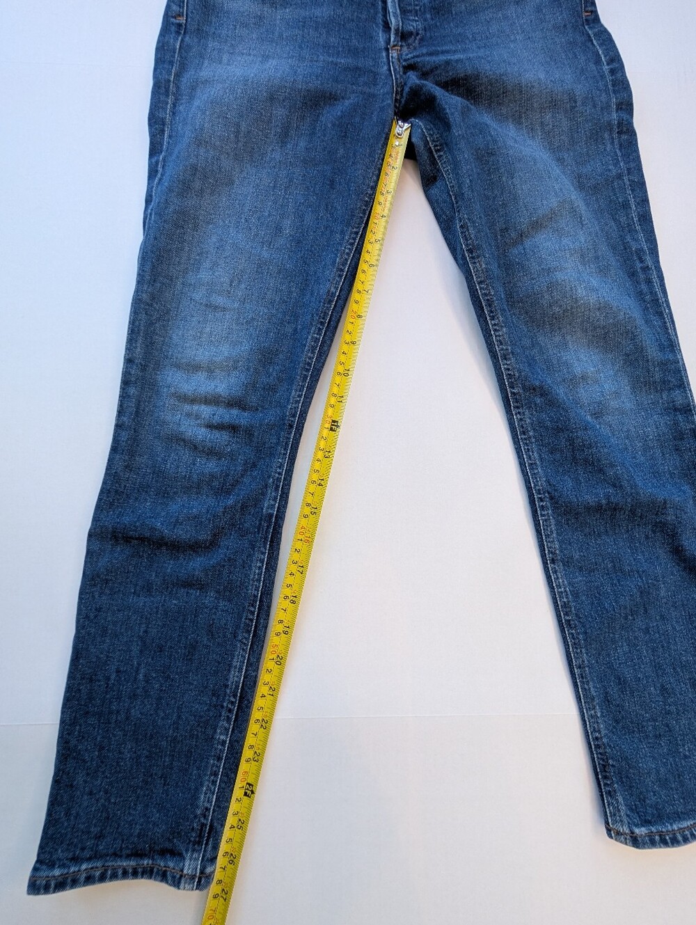 Agolde Nico Slim Straight Jeans in Dark Blue Denim (Fixation) - Picture 8 of 13